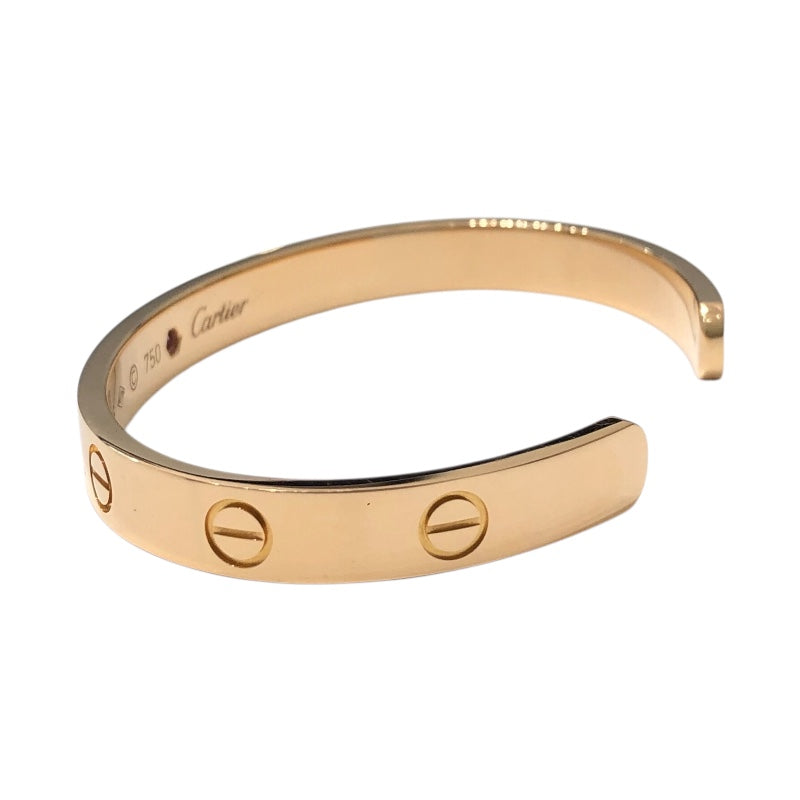 カルティエ Cartier オープンラブブレス Au750　ピンクサファイヤ ジュエリー