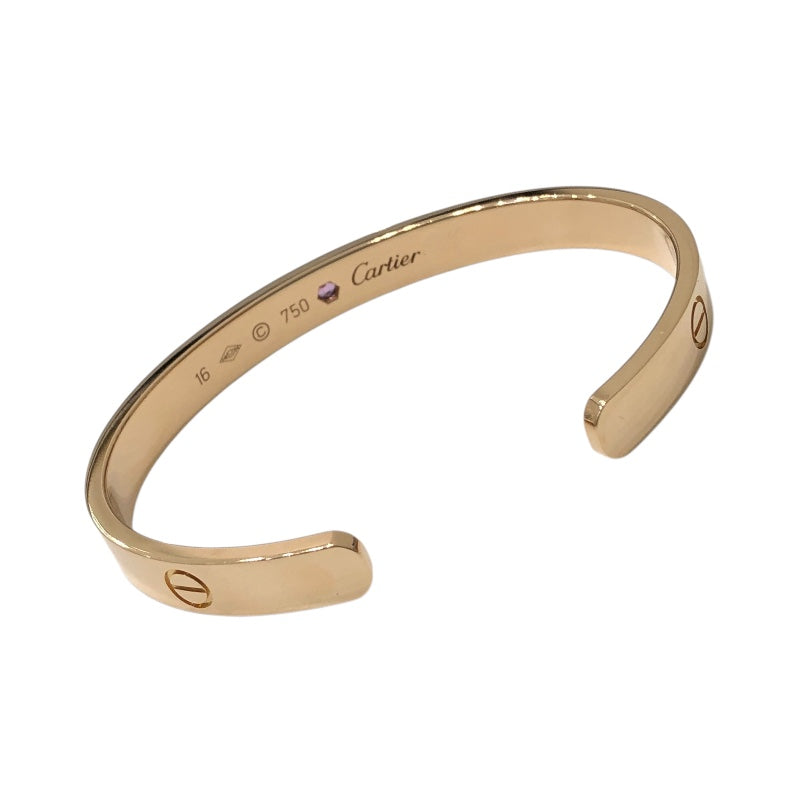 カルティエ Cartier オープンラブブレス Au750　ピンクサファイヤ ジュエリー