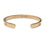 カルティエ Cartier オープンラブブレス Au750　ピンクサファイヤ ジュエリー