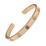 カルティエ Cartier オープンラブブレス Au750　ピンクサファイヤ ジュエリー