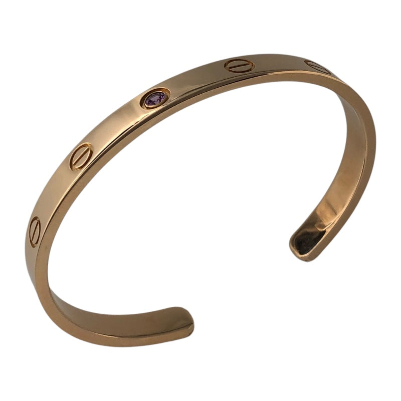 カルティエ Cartier オープンラブブレス Au750　ピンクサファイヤ ジュエリー