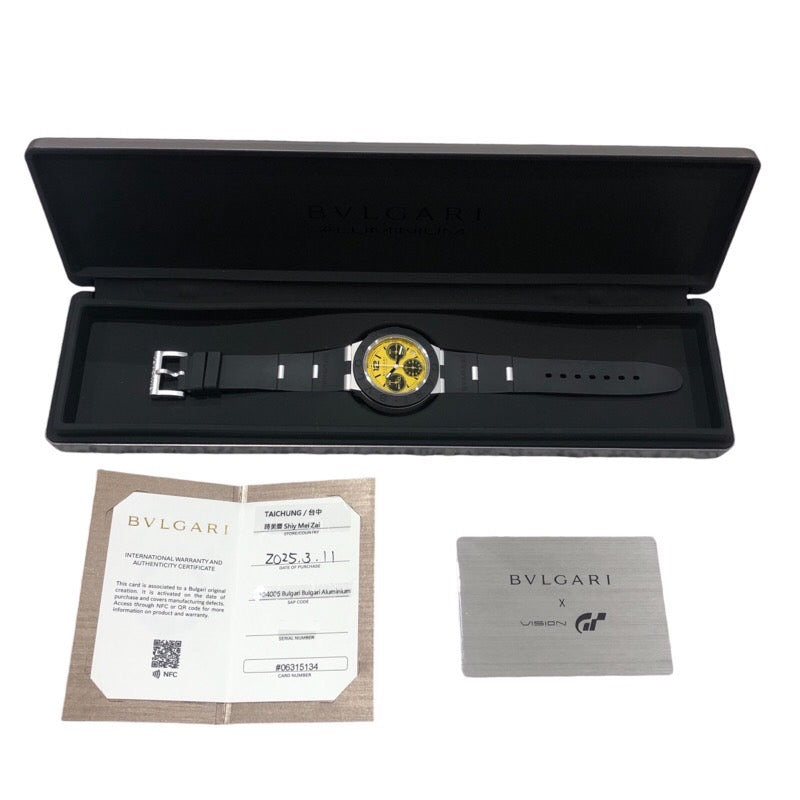 ブルガリ BVLGARI アルミニウム　グランツーリスモ BB41ATCH(104006) アルミ メンズ 腕時計