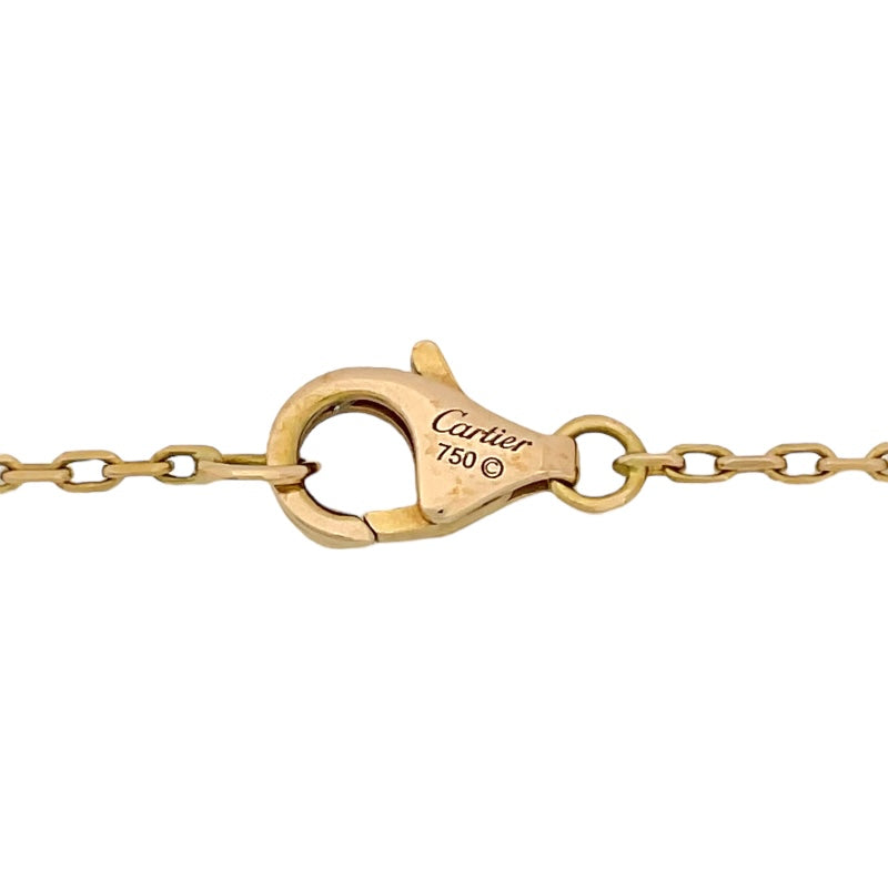 カルティエ Cartier ロゴ ドゥーブル ダイヤモンド ネックレス K18PG ジュエリー