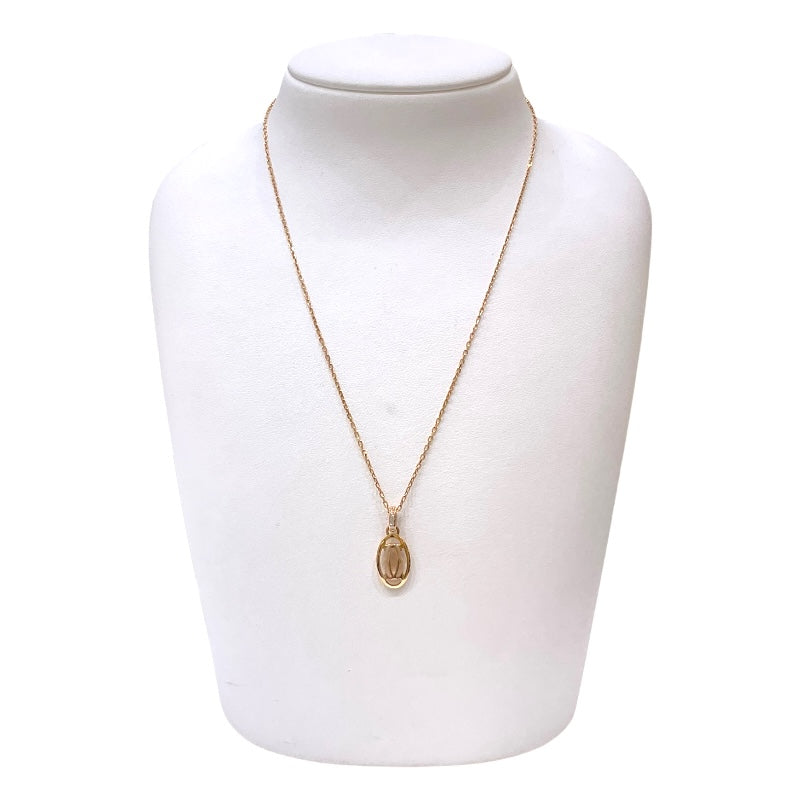 カルティエ Cartier ロゴ ドゥーブル ダイヤモンド ネックレス K18PG ジュエリー