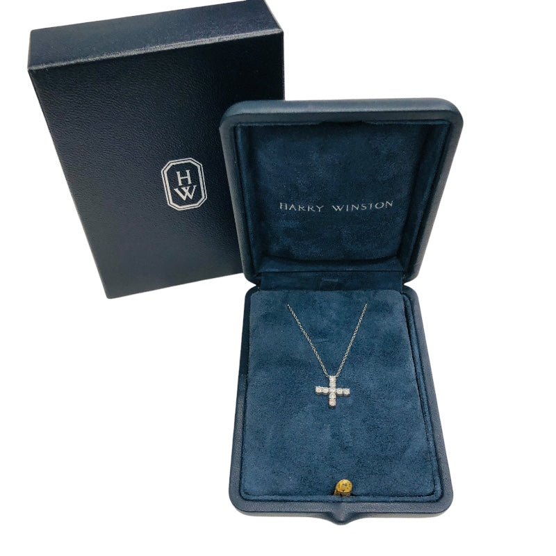 ハリーウィンストン HARRY WINSTON シンボルクロスミニネックレス ダイヤ プラチナ Pt950プラチナ ジュエリー