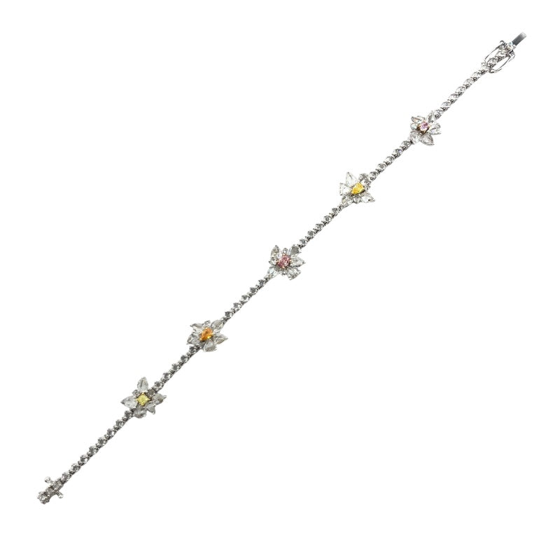 ダイヤモンドブレスレット K18WG/Pt950  ジュエリー