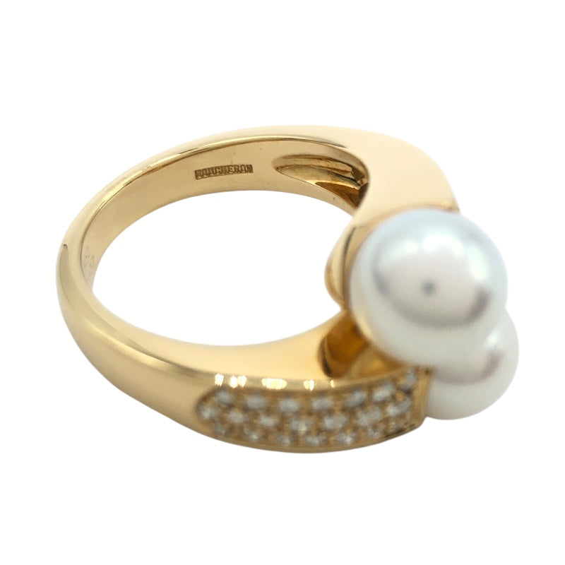 ブシュロン BOUCHERON ツインパールリング K18YG ジュエリー