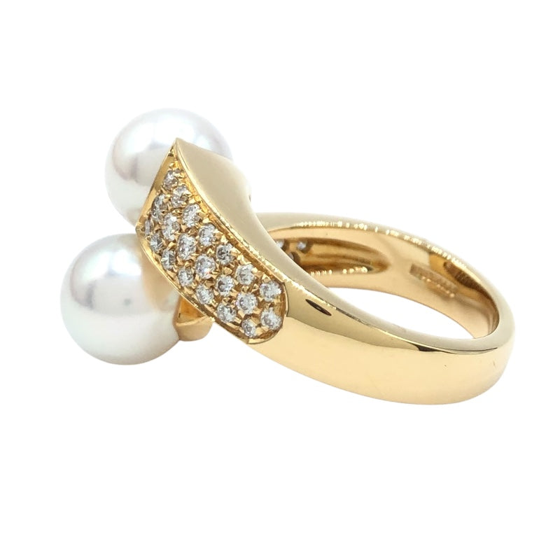 ブシュロン BOUCHERON ツインパールリング K18YG ジュエリー