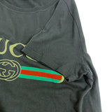 グッチ GUCCI ロゴプリントTシャツ　SS 440103 ブラック コットン メンズ 半袖Ｔシャツ