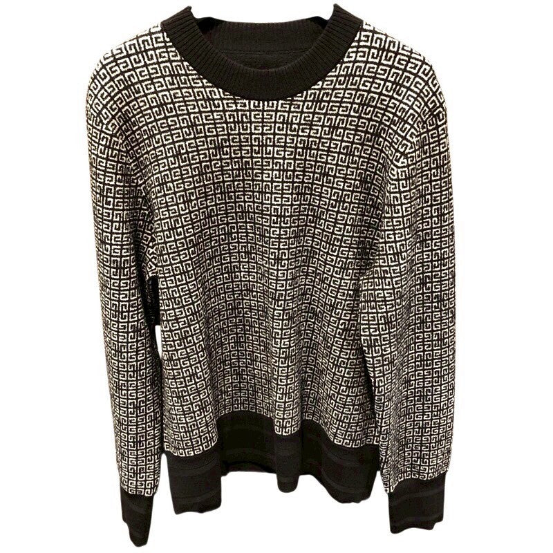 ジバンシィ GIVENCHY 総柄ニットセーター BM90H84Y9F ウール メンズ ニット