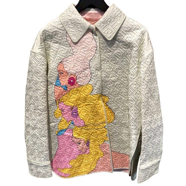 フェンディ FENDI FF総柄ステッチジャケット FJ7264 シルク レディース その他アウター