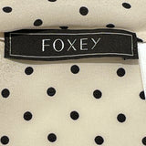 フォクシー FOXEY ドットブラウス 41583 ホワイト シルク レディース ブラウス