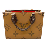 ルイ・ヴィトン LOUIS VUITTON オンザゴーPM M46373 ブラウン モノグラム・ジャイアント・リバース キャンバス レディース ハンドバッグ