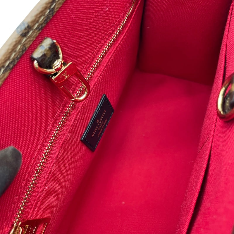 ルイ・ヴィトン LOUIS VUITTON オンザゴーPM M46373 ブラウン モノグラム・ジャイアント・リバース キャンバス レディース ハンドバッグ