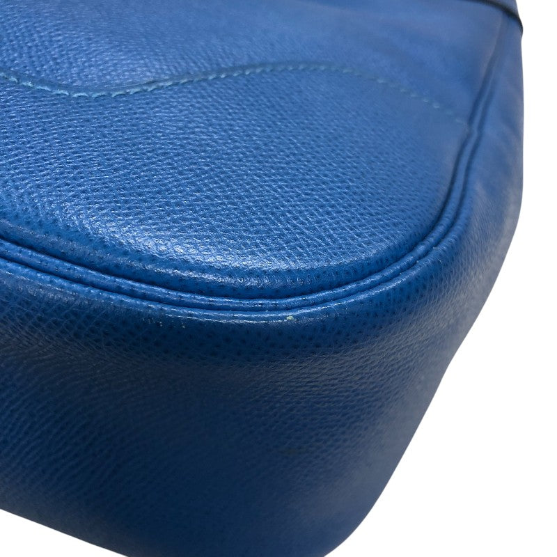 エルメス HERMES トリム31 □G刻 ブルー シルバー金具 クシュベル レディース ショルダーバッグ