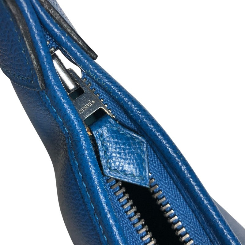 エルメス HERMES トリム31 □G刻 ブルー シルバー金具 クシュベル レディース ショルダーバッグ