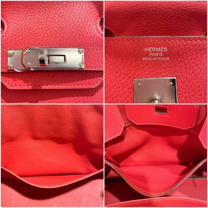 エルメス HERMES バーキン30 T刻印 ルージュピヴォワンヌ/シルバー金具 トゴ レディース ハンドバッグ