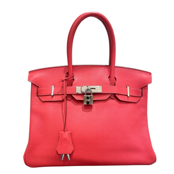 エルメス HERMES バーキン30 T刻印 ルージュピヴォワンヌ/シルバー金具 トゴ レディース ハンドバッグ