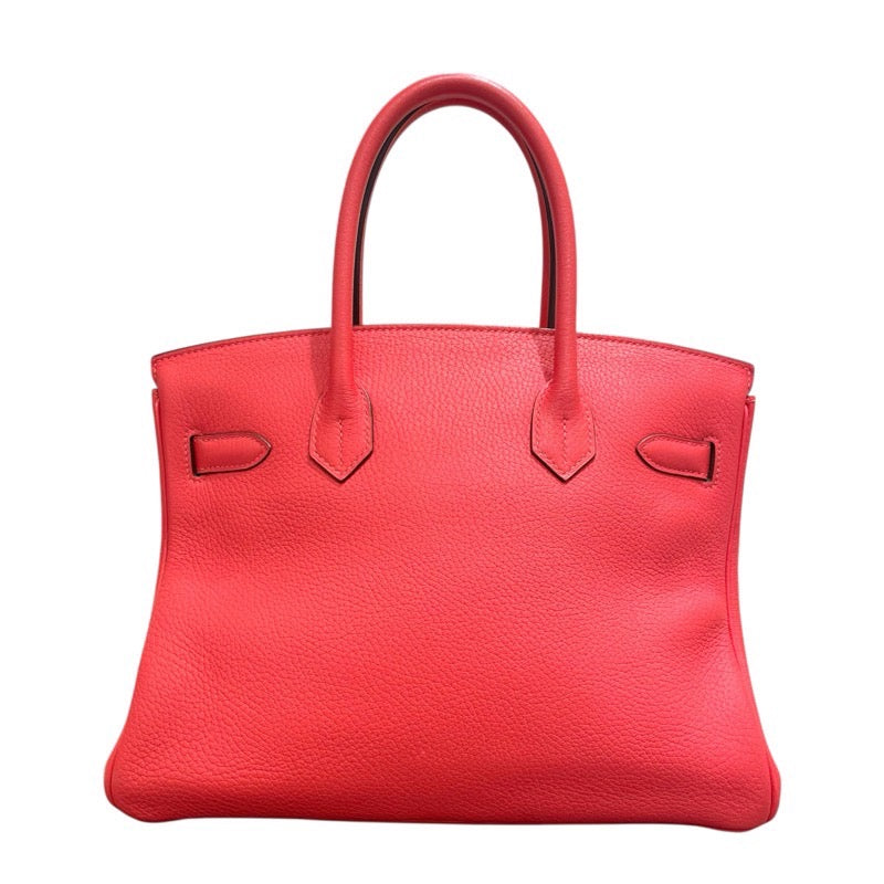 エルメス HERMES バーキン30 T刻印 ルージュピヴォワンヌ/シルバー金具 トゴ レディース ハンドバッグ
