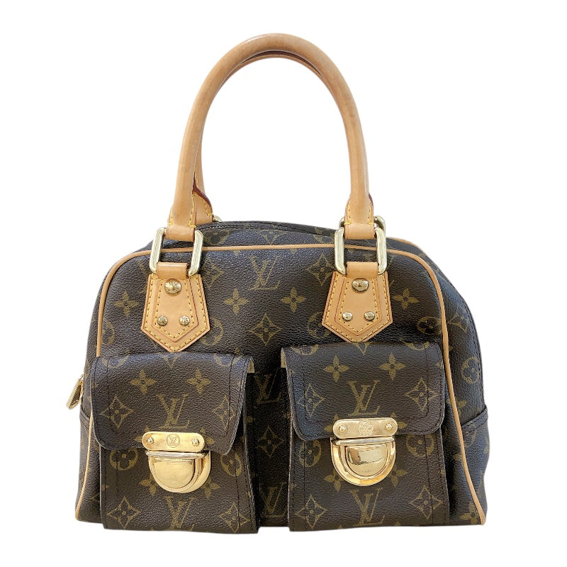 ルイ・ヴィトン LOUIS VUITTON マンハッタンPM M40026 ブラウン モノグラムキャンバス レディース ハンドバッグ