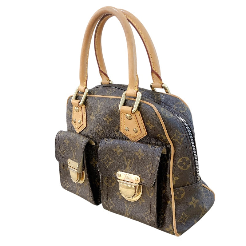 ルイ・ヴィトン LOUIS VUITTON マンハッタンPM M40026 ブラウン モノグラムキャンバス レディース ハンドバッグ