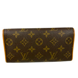 ルイ・ヴィトン LOUIS VUITTON ポシェット・ツインPM M51854 ブラウン/ゴールド金具 PVCコーティングキャンバス モノグラム キャンバス レディース ポーチ