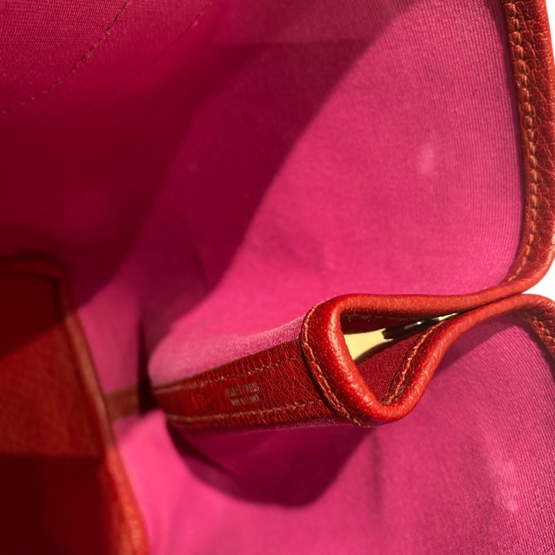 エルメス HERMES ガーデンパーティMM ▫J刻 ルージュ トワル・ブッフル レディース トートバッグ