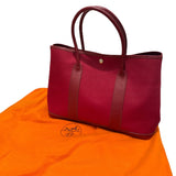 エルメス HERMES ガーデンパーティMM ▫J刻 ルージュ トワル・ブッフル レディース トートバッグ