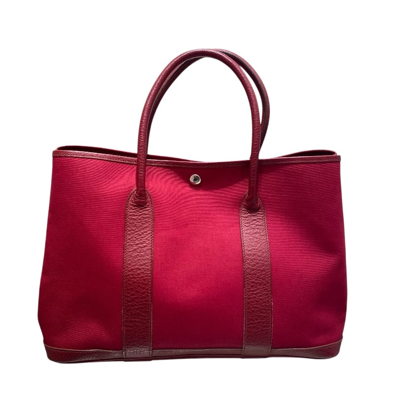 エルメス HERMES ガーデンパーティMM ▫J刻 ルージュ トワル・ブッフル レディース トートバッグ
