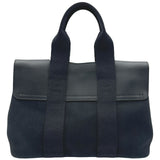エルメス HERMES ヴァルパライソPM ブラック トワル/レザー レディース ハンドバッグ