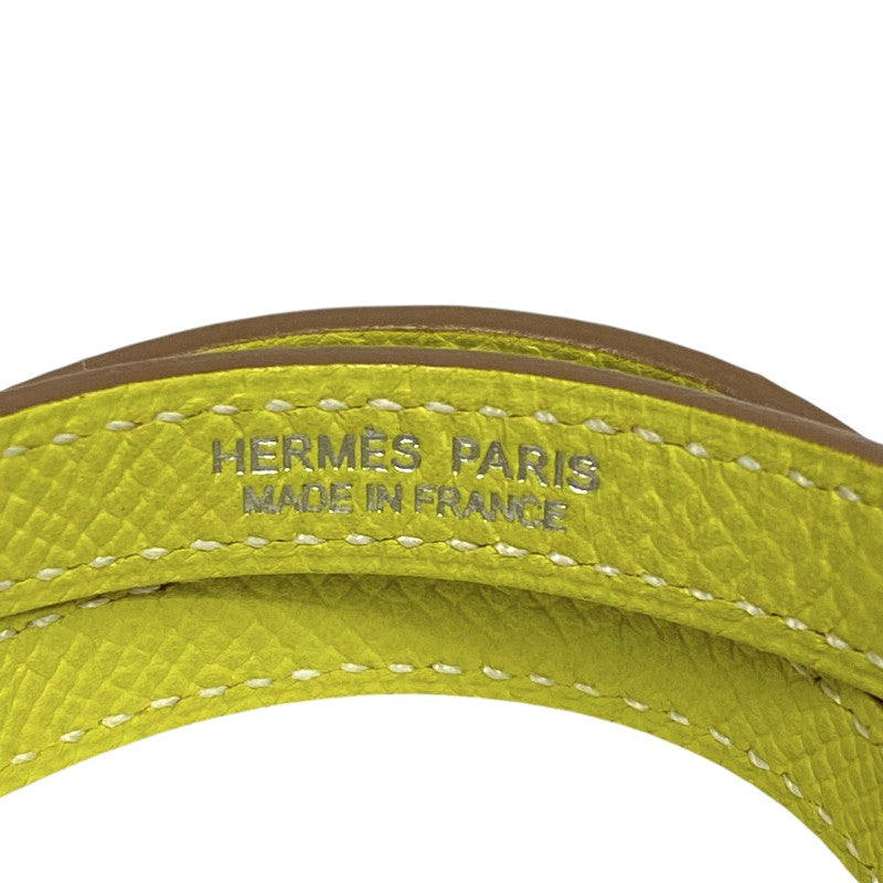 エルメス HERMES タイニーケリー □O刻 ライム シルバー金具 エプソン レディース ハンドバッグ