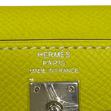 エルメス HERMES タイニーケリー □O刻 ライム シルバー金具 エプソン レディース ハンドバッグ