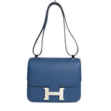 エルメス HERMES コンスタンス3 24 ヴェルソ A刻 ブルーアガット・グリムエット シルバー金具 エプソン レディース ショルダーバッグ