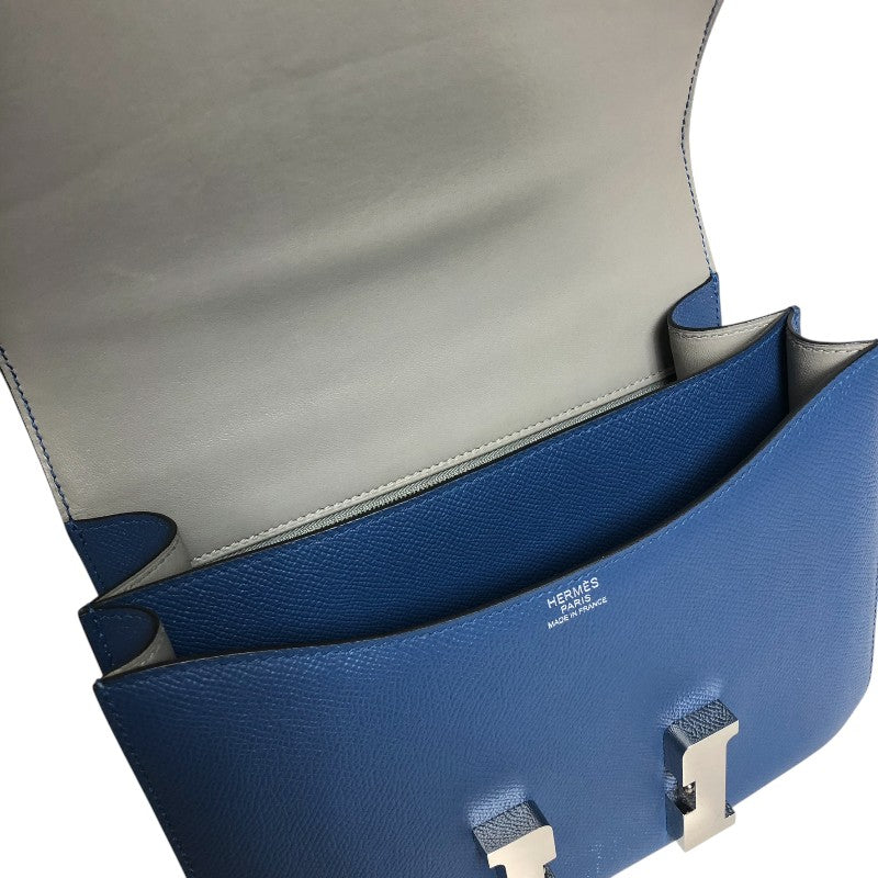 エルメス HERMES コンスタンス3 24 ヴェルソ A刻 ブルーアガット・グリムエット シルバー金具 エプソン レディース ショルダーバッグ