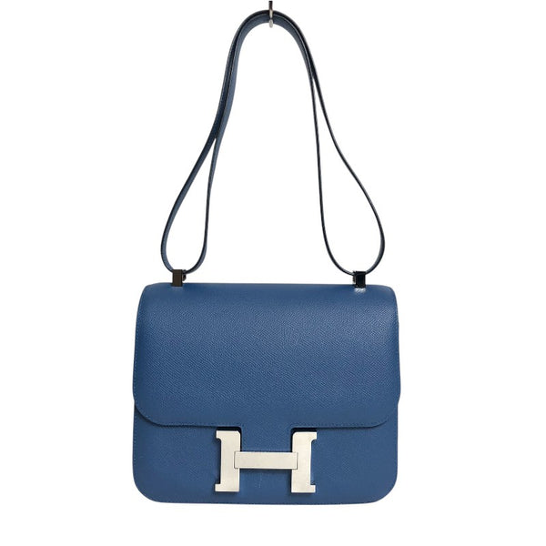 エルメス HERMES コンスタンス3 24 ヴェルソ A刻 ブルーアガット・グリムエット シルバー金具 エプソン レディース ショルダーバッグ