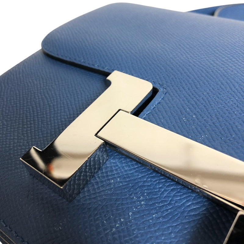 エルメス HERMES コンスタンス3 24 ヴェルソ A刻 ブルーアガット・グリムエット シルバー金具 エプソン レディース ショルダーバッグ