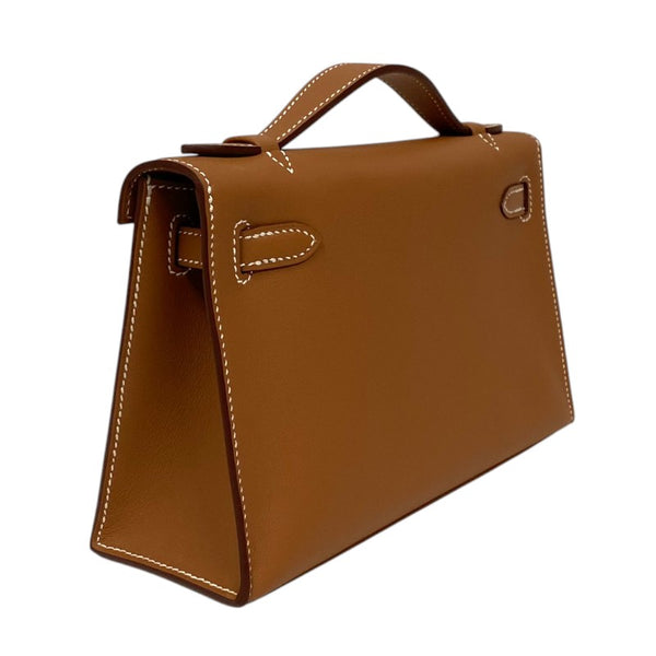 エルメス HERMES ポシェットケリー W刻印　(2024年製) ゴールド シルバー金具 スイフト レディース ハンドバッグ