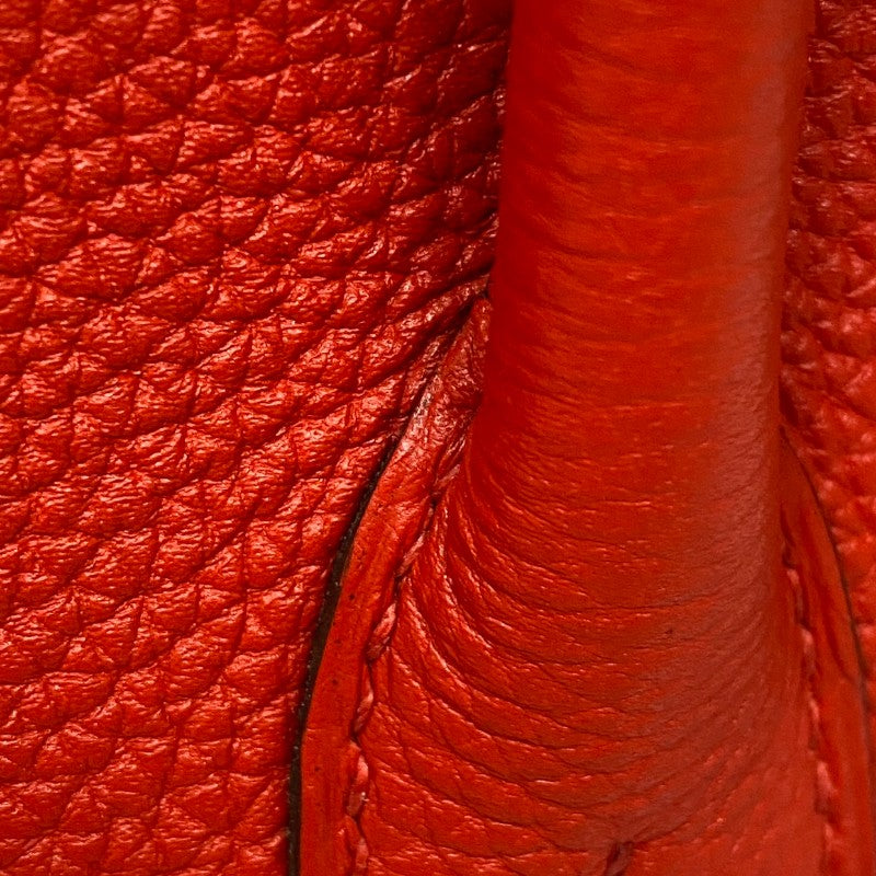 エルメス HERMES バーキン30 D刻 ルージュクー シルバー金具 トゴ レディース ハンドバッグ