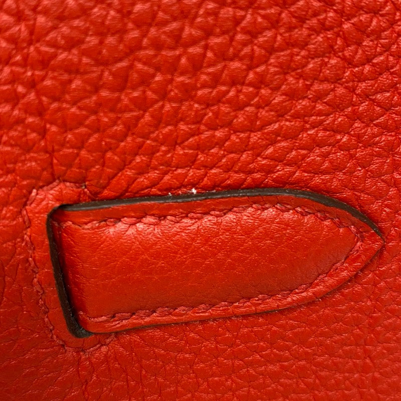 エルメス HERMES バーキン30 D刻 ルージュクー シルバー金具 トゴ レディース ハンドバッグ