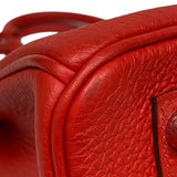 エルメス HERMES バーキン30 D刻 ルージュクー シルバー金具 トゴ レディース ハンドバッグ