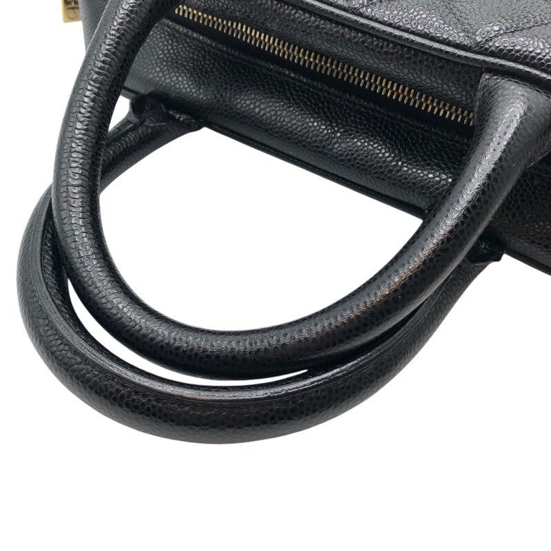 シャネル CHANEL ココマーク ミニボストンバッグ A20996 ブラック/GD金具 キャビア レディース ハンドバッグ