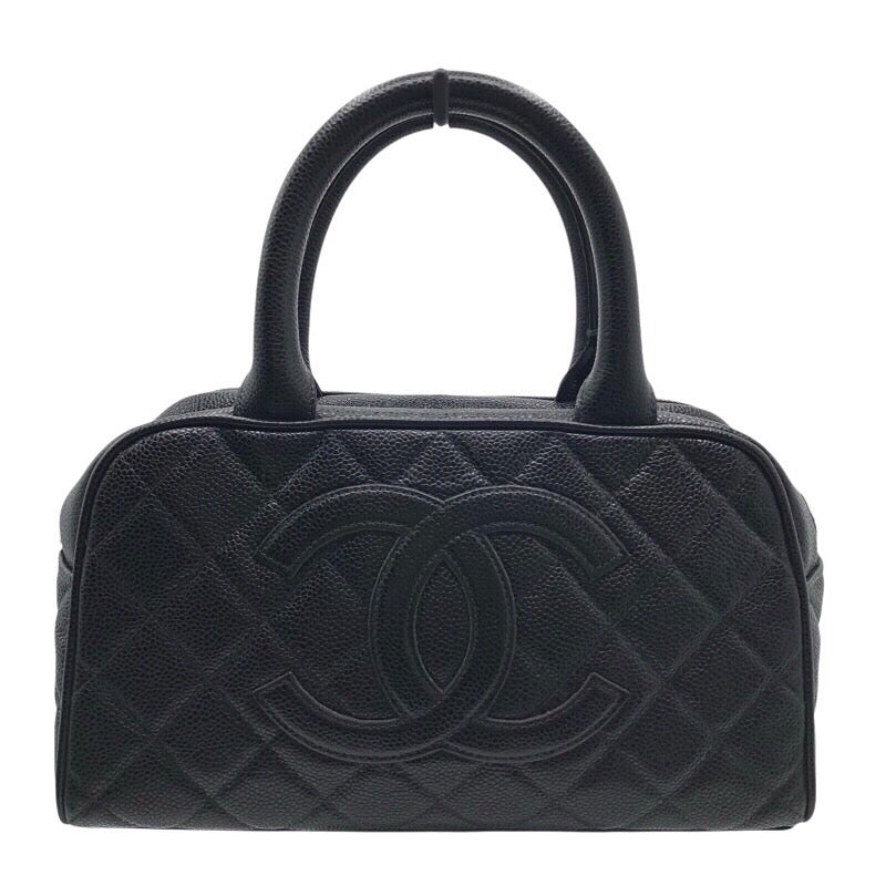 シャネル CHANEL ココマーク ミニボストンバッグ A20996 ブラック/GD金具 キャビア レディース ハンドバッグ