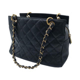 シャネル CHANEL PTTチェーントート A18004 ブラック/GD金具 キャビア レディース ハンドバッグ