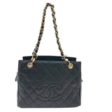 シャネル CHANEL PTTチェーントート A18004 ブラック/GD金具 キャビア レディース ハンドバッグ