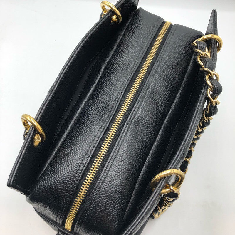 シャネル CHANEL PTTチェーントート A18004 ブラック/GD金具 キャビア レディース ハンドバッグ