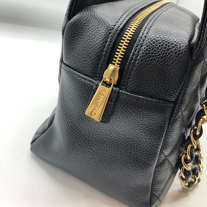 シャネル CHANEL PTTチェーントート A18004 ブラック/GD金具 キャビア レディース ハンドバッグ