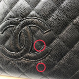 シャネル CHANEL PTTチェーントート A18004 ブラック/GD金具 キャビア レディース ハンドバッグ