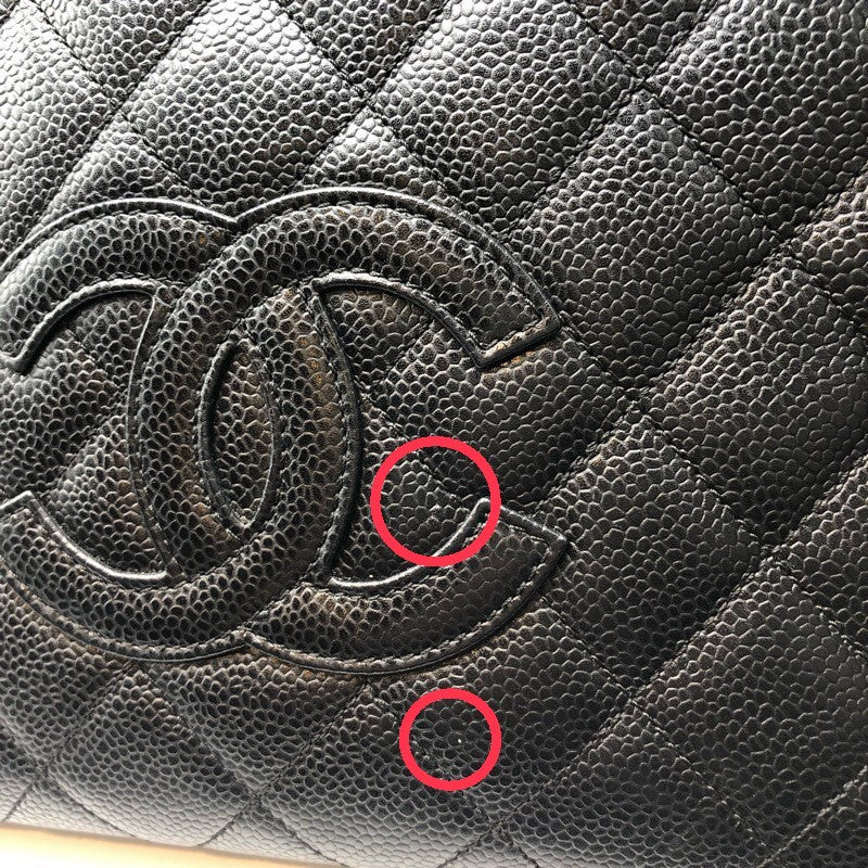 シャネル CHANEL PTTチェーントート A18004 ブラック/GD金具 キャビア レディース ハンドバッグ