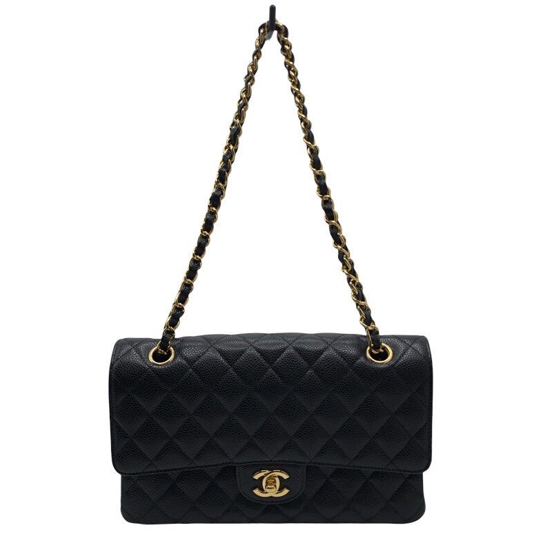 シャネル CHANEL マトラッセ25 A01112　15番台 ブラック ×GD金具 キャビア レディース ショルダーバッグ