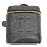 シャネル CHANEL ココマーク バニティバッグ A01998 ブラック キャビアスキン レディース ハンドバッグ